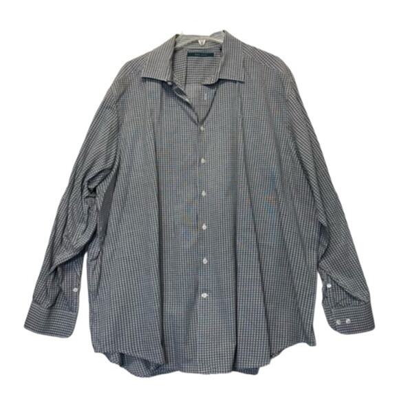 Perry Ellis Button Down Shirt Size XXL black white print design - Picture 1 of 6